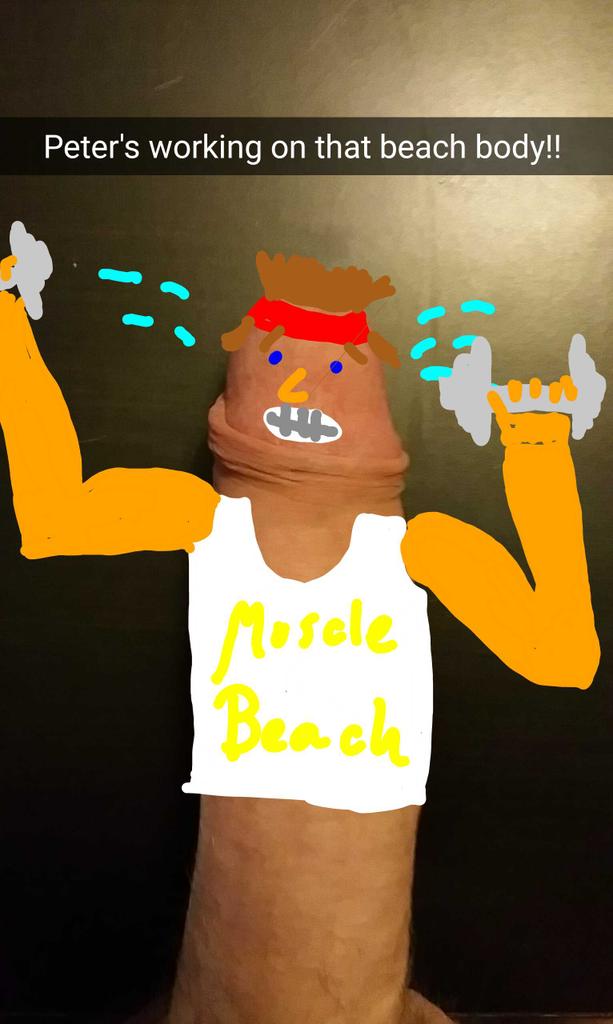 Peter_The_Dick's tweet photo. #PeterTheDick getting his body ready for #summer! #workingout #BeachBodyReady #workout #summerbody http://t.co/Gmq2r3rs7J