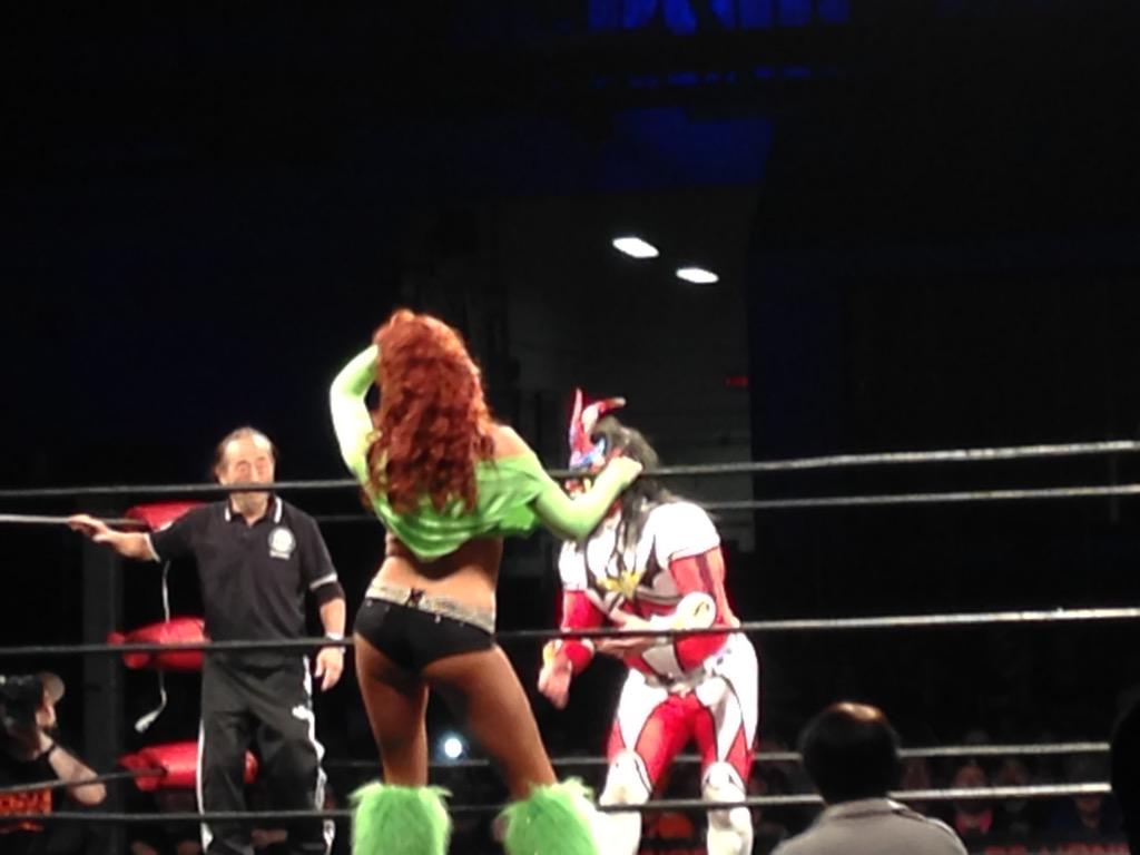 Jushin Thunder Liger and Maria Kanellis #ROH #GlobalWars, image size:1024x768