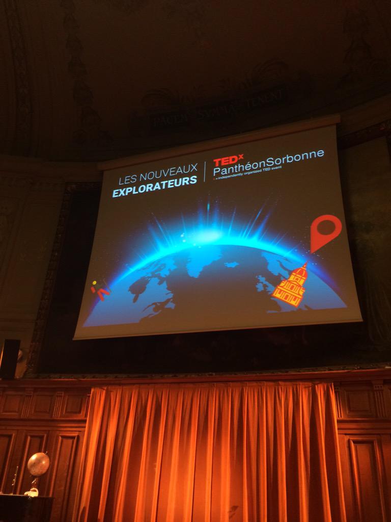 C'est parti pour le <a href="/TEDxSorbonne/">TEDxPanthéonSorbonne</a> "les nouveaux explorateurs " top départ #TEDx
