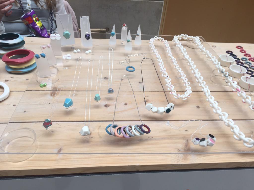 FJenkinson's tweet image. All set up to @YArtspace #JewelleryDay2015 don't miss the chance to come and see some amazing jewellery @emilykidson