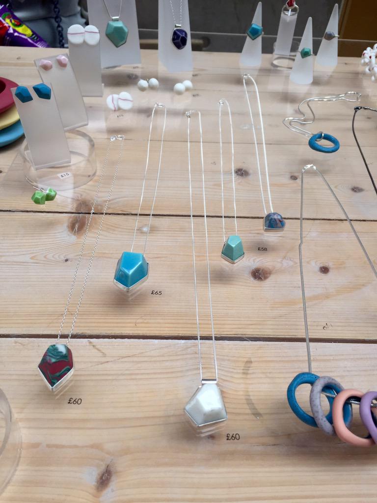 FJenkinson's tweet image. All set up to @YArtspace #JewelleryDay2015 don't miss the chance to come and see some amazing jewellery @emilykidson