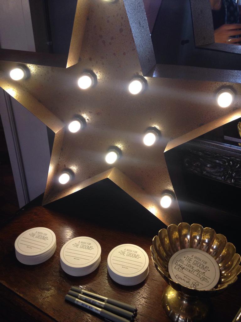 Advice coasters for the grooms by <a href="/lighthausevents/">LightHaus Events</a> light up star <a href="/GoldbrickHouse/">Goldbrick House</a> #wedding