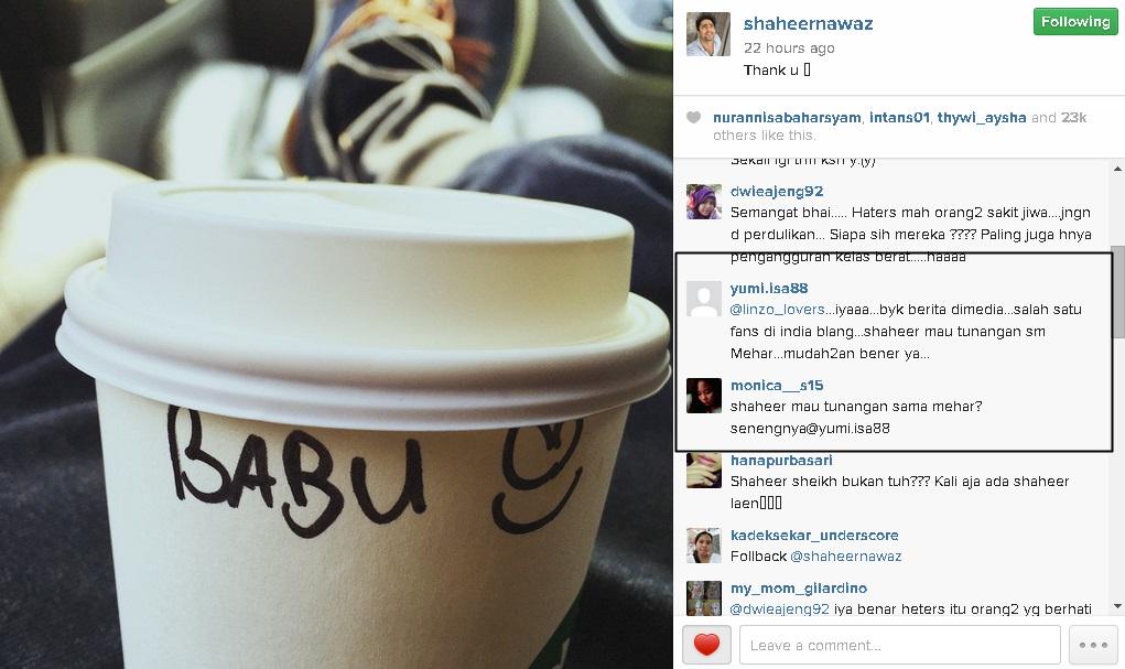 Annisaaay_'s tweet photo. kadang fans nya Shaheer sendiri yang suka jodoh-jodohin Shah &amp; kemakan gossip, padahal si Shah udh milik Ayu wkwk http://t.co/EspjvwJLjI
