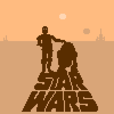 SECTION_23's tweet photo. @starwars #pixelart (100x100) #FanArtFriday late entry #StarWars #minimalists #IVVVI http://t.co/mjRsLhdnEG