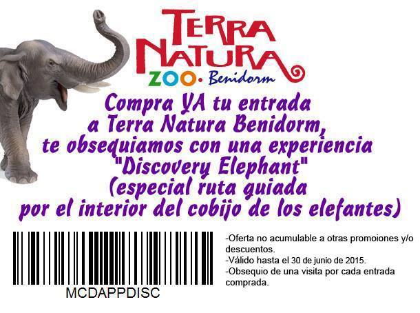 McDonalds_MB's tweet photo. @TerraNaturaZoo #Benidorm te invita a una experiencia "Discovery Elephant"  APP #MOferta #McDonalds http://t.co/0HYKPxURkL