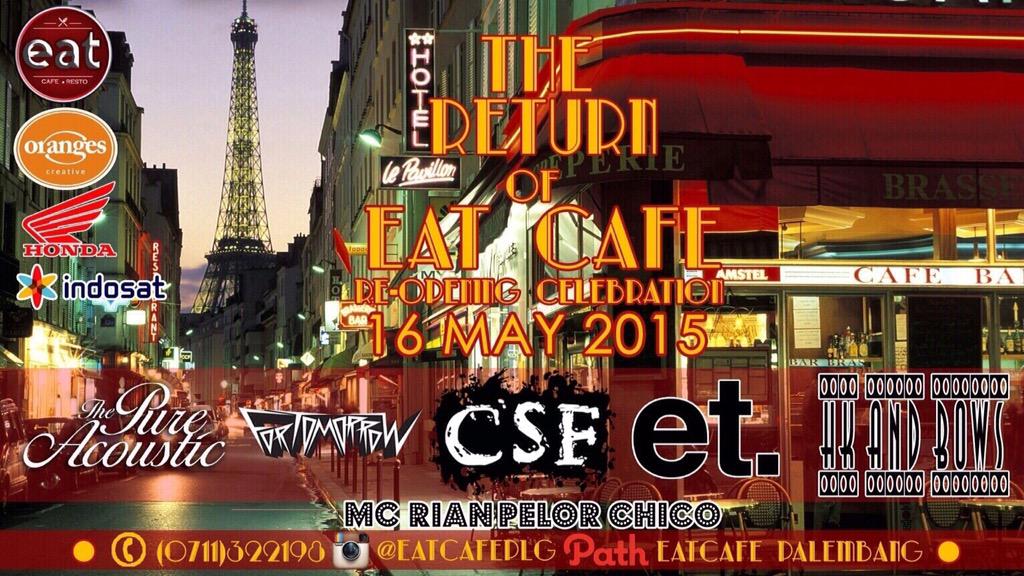 TONIGHT!!! The Return of <a href="/eatcafe/">eat cafe</a> with <a href="/CSFofficial/">CHICKEN SHIT FLOWER</a> <a href="/fortomorrow_plg/">FORTOMORROW</a> <a href="/Elisabeth_Town/">Elisabethtown</a> <a href="/thepureacoustic/">The Pure Acoustic</a>