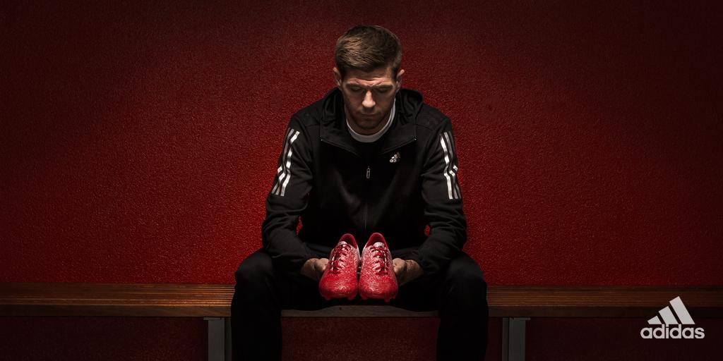 adidasUK's tweet photo. One final time. One last boot. Steven Gerrard is ready for his final home game as a red. #YNWA #predatorinstinct http://t.co/XxyACqFl7I
