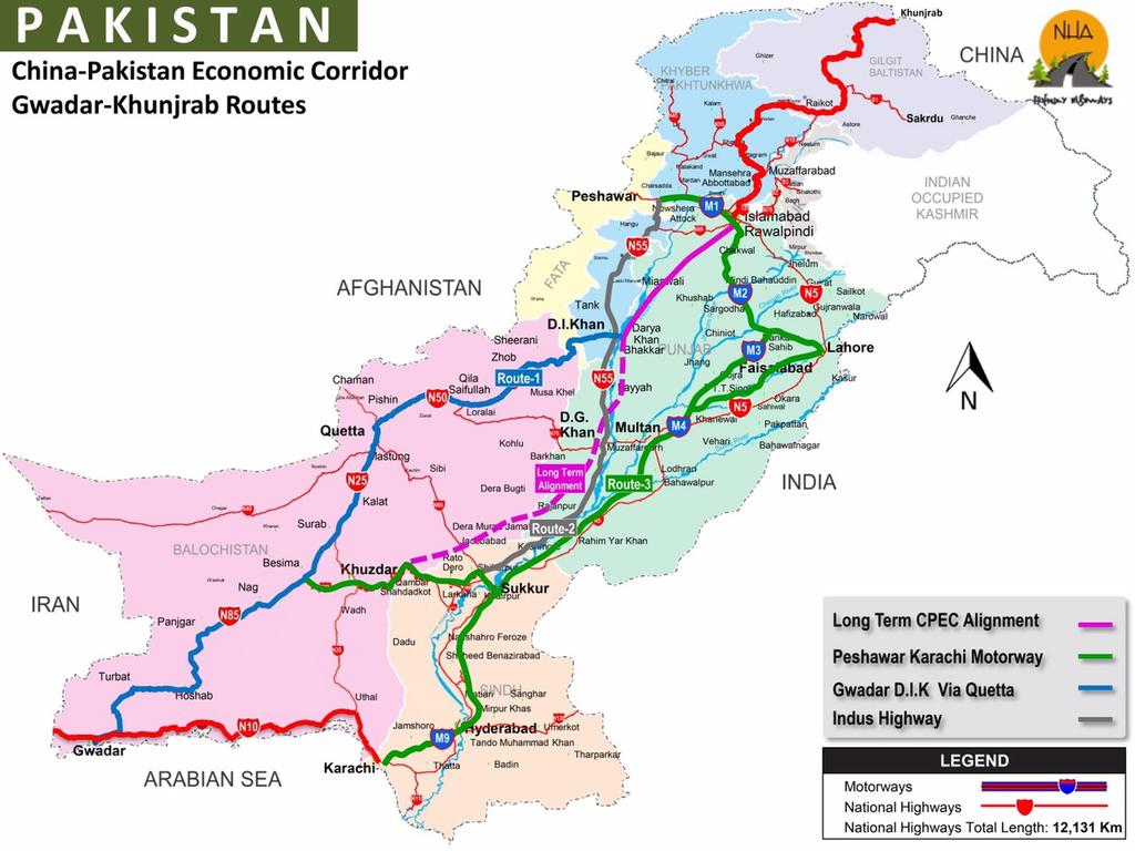 betterpakistan's tweet photo. Three routes of CPEC Western, Central &amp; eastern. Western to be completed first. Hope Mr Asfandyar understands.
 http://t.co/RhER0y7erA