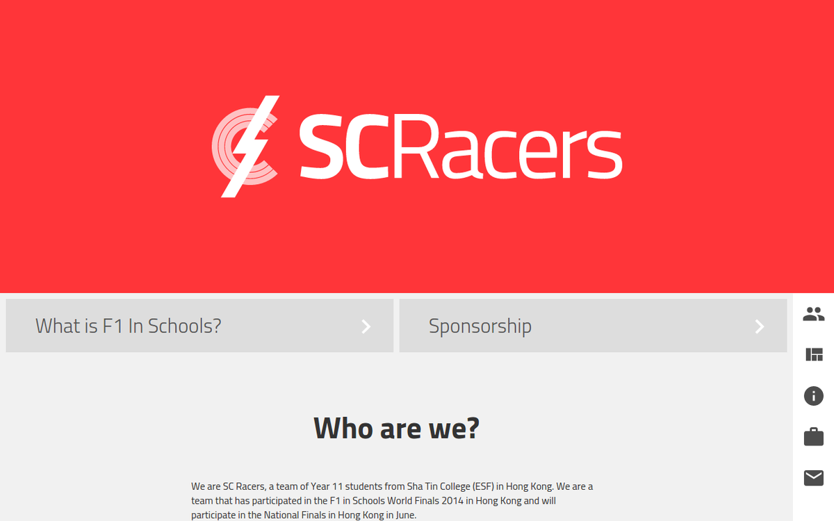 SC_Racers's tweet photo. Our brand-new website is finally up! Go check it out, it's pretty cool: http://t.co/bFNHLE1gTC
#F1inSchools http://t.co/VQvLub7RdZ