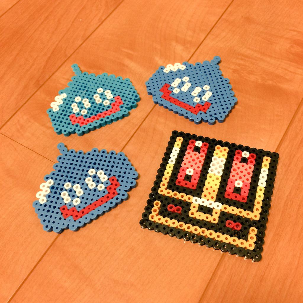 鞘 Saya 仕事場で使うコースター用に アイロンビーズでこさえてみた スライムが楽しくて量産しちゃった Http T Co Tmzrmdvdhw Twitter