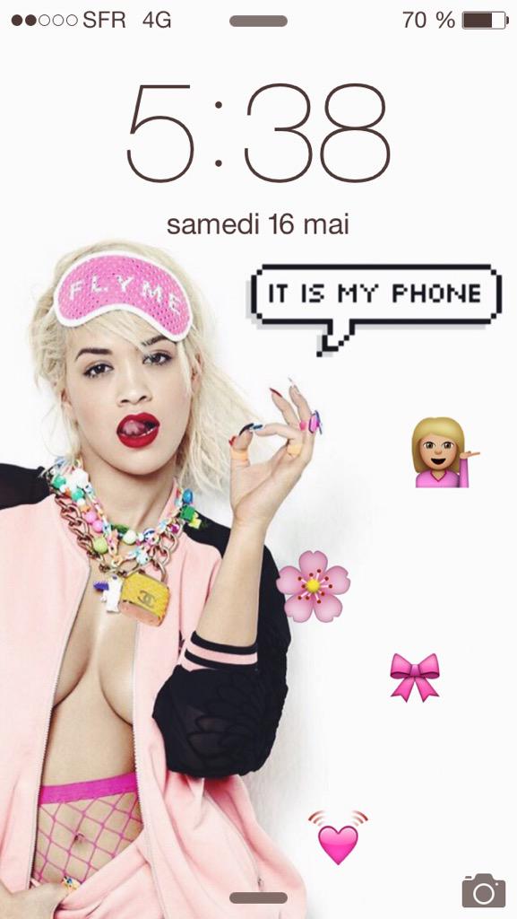 rita ora lockscreen tweet media