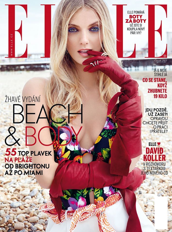 nicolasvillar12's tweet image. Czech model &amp;gt; Denisa Dvoráková on Elle Czech Republic June 2015 #Cover