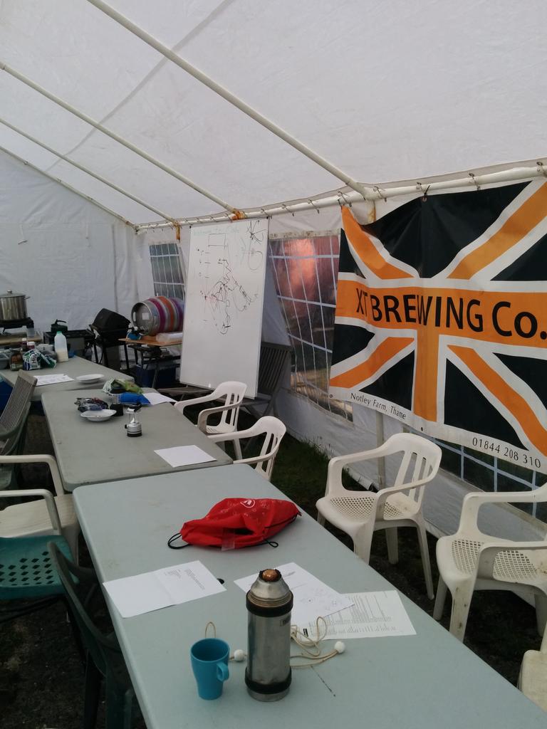 oakleycomp's tweet photo. All quiet in the marquee, awaiting the return of task 1 http://t.co/So9KYq7UHS