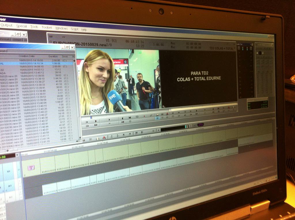 evamora2110's tweet photo. Trabajando a tope para contar todo lo q pase en #Eurovision @telediario_tve #GoodbyeEdurne @Edurnity @GiuseppeDiBella http://t.co/2Ph4YY1y2I
