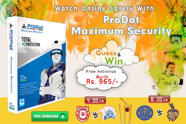 ProDotGroup's tweet photo. Comment Fast Before Starting #IPL_Match #KXIP_vs_CSK and #RR_vs_KKR. Chance to win  #Antivirus http://t.co/mBUbdUPaXr http://t.co/l2LNjXnEai