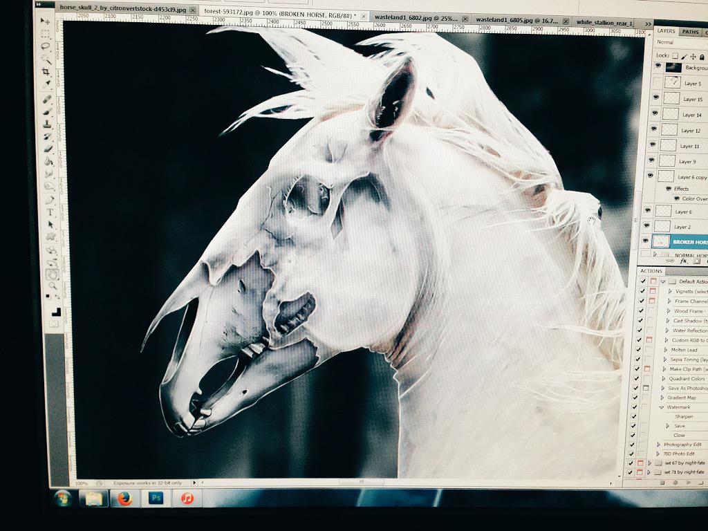 And now back down to the business of creating something horrific! #artbyme #nowiambecomedeath #AdobePhotoshopCS5