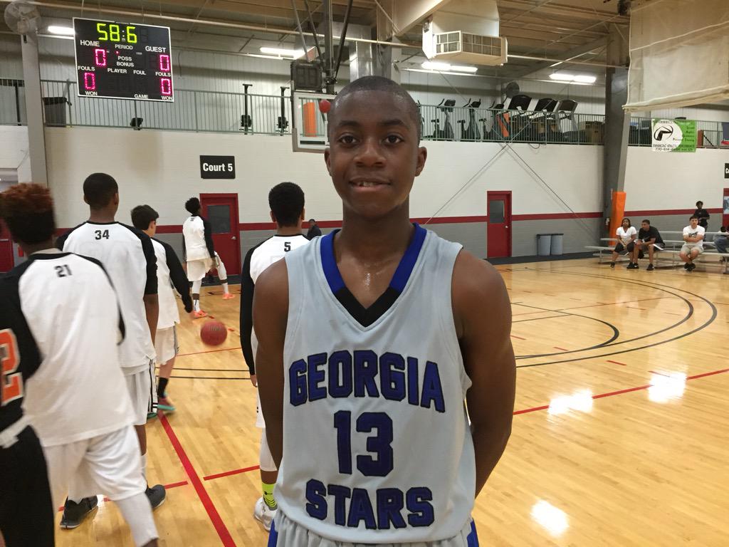 GaStars_2019's tweet photo. "@JRHoopSeen: 14U: GA Stars' Nahiem Alleyne dropped 16 points in a 1-point win over Game Elite. #GACup http://t.co/DfLaTvnSNA"