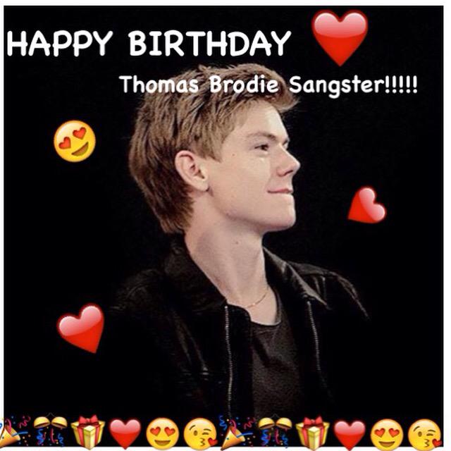 HAPPY BIRTHDAY THOMAS BRODIE SANGSTER!Your a great actor!YOUR TURNING 25!Your the best newt anyone could ever be!    