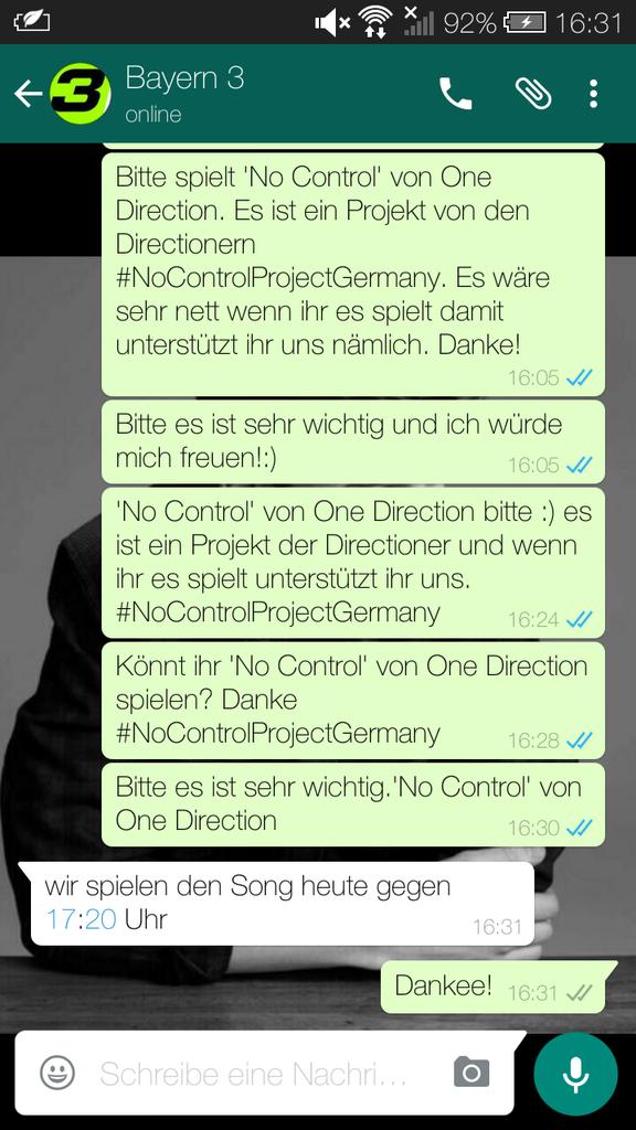 _loveinmendes's tweet photo. @German1DTeam Sie spielen es!!! #NoControlProjectGermany ๐ช๐โค Danke @bayern3 http://t.co/mPtKkEwgIg