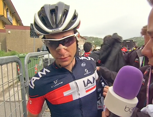 IAM_Cycling's tweet photo. #GIRO @reichenbach_seb tu nous rends fiers et le temps travail pour toi #STRONGSEB #BRAVO #FutureIsNow http://t.co/01AATViBeo