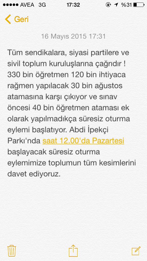 bransogretmeni's tweet photo. Son Çağrı ! http://t.co/au3xQgAkRv