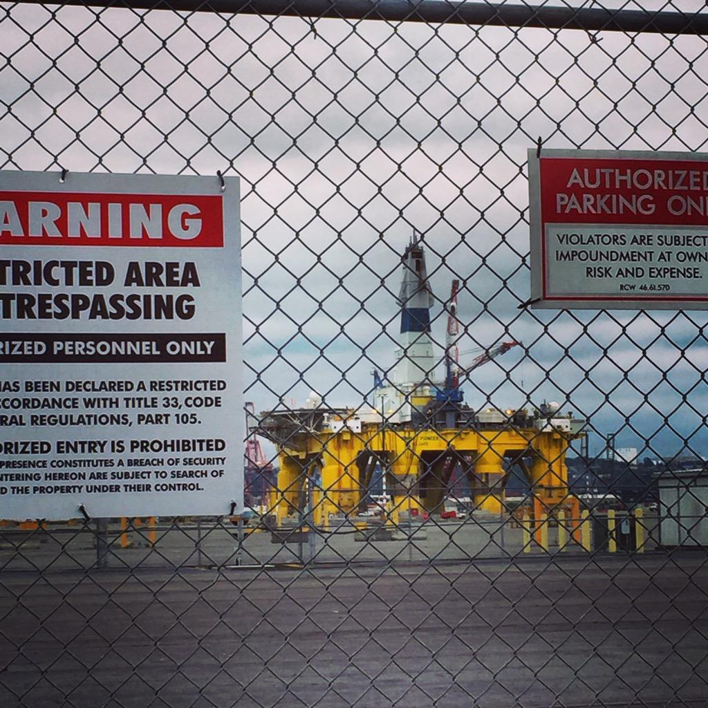 cgiller's tweet photo. The crime scene at the center of the climate fight this weekend. #shellno http://t.co/odvFHTSVW9
