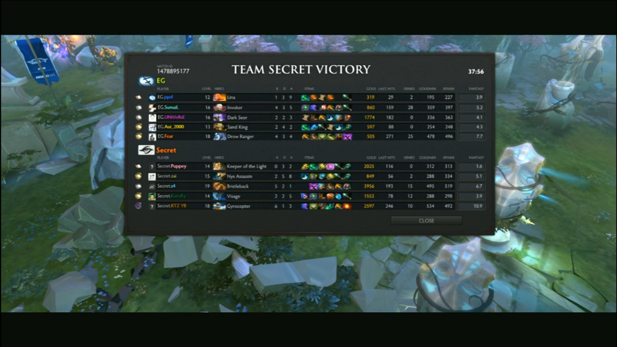 BTSdota's tweet photo. .@TeamSecretDOTA2 takes the series 2-0, moving on to face @ViCi_Gaming in the upper bracket finals later today! http://t.co/5thNMt4s0D