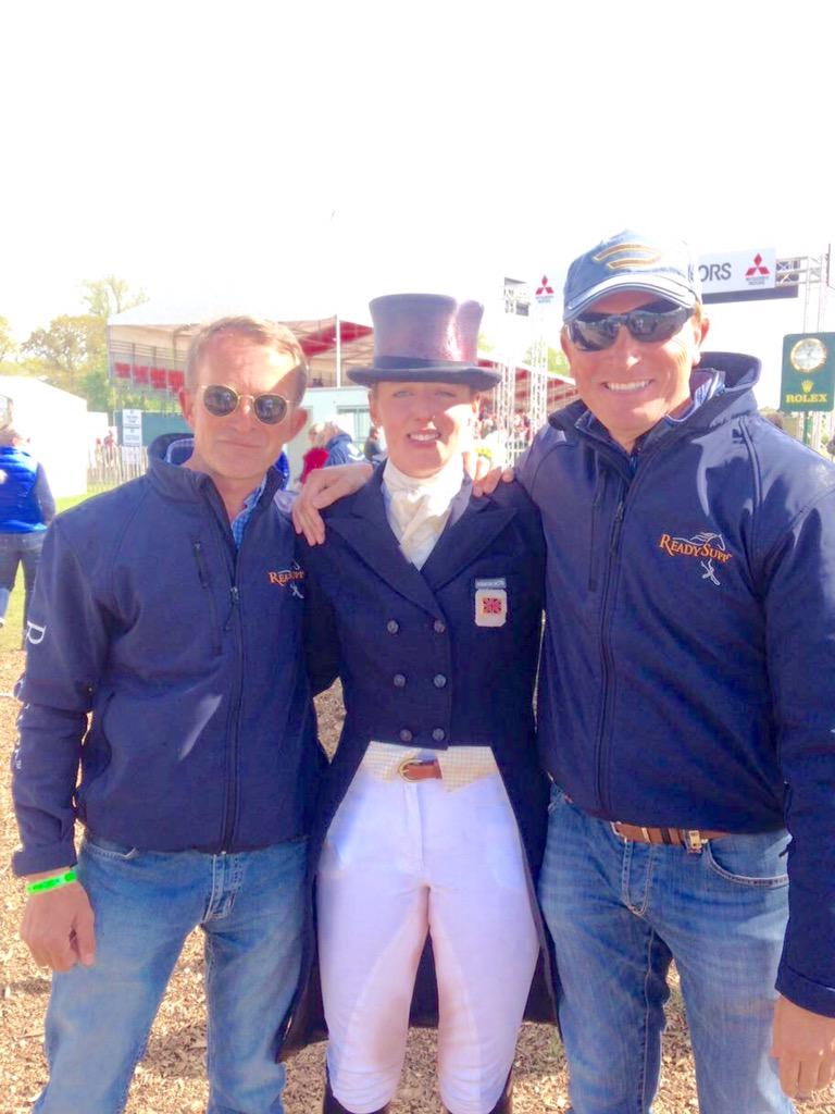 Good work <a href="/AFDressage/">Andrew Fletcher</a> ..<a href="/FHEventing/">Flora Harris</a> ..top training work at Badminton.#turningheads