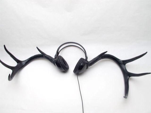 .@jessicarendall A pair of headphones sprouting antlers.