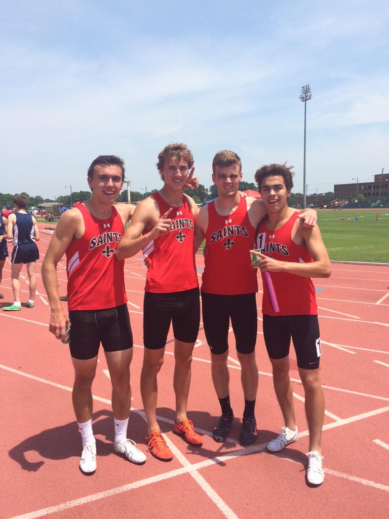 MileSplitDMV's tweet photo. St Chris takes the d1 boys 4x8 in 8:10! #VISAAStates http://t.co/pjcAxB2lxF