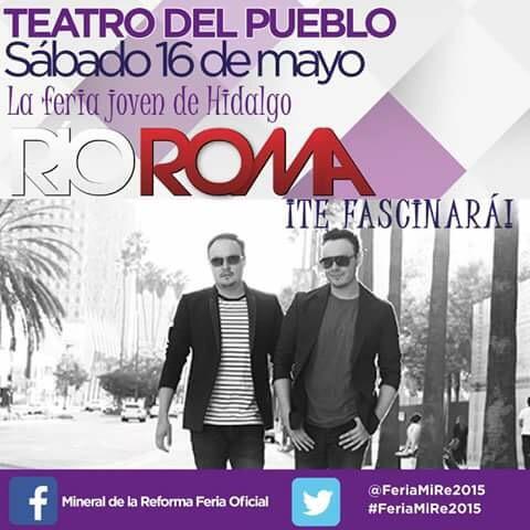 _TeamRioRoma's tweet photo. Llego el día ¡Hoy! @RioRomamx se presentan en el Teatro del Pueblo de la @FeriaMiRe2015 No te lo puedes perder! 🎶🎤🎸 http://t.co/Qn6G1FGG1k
