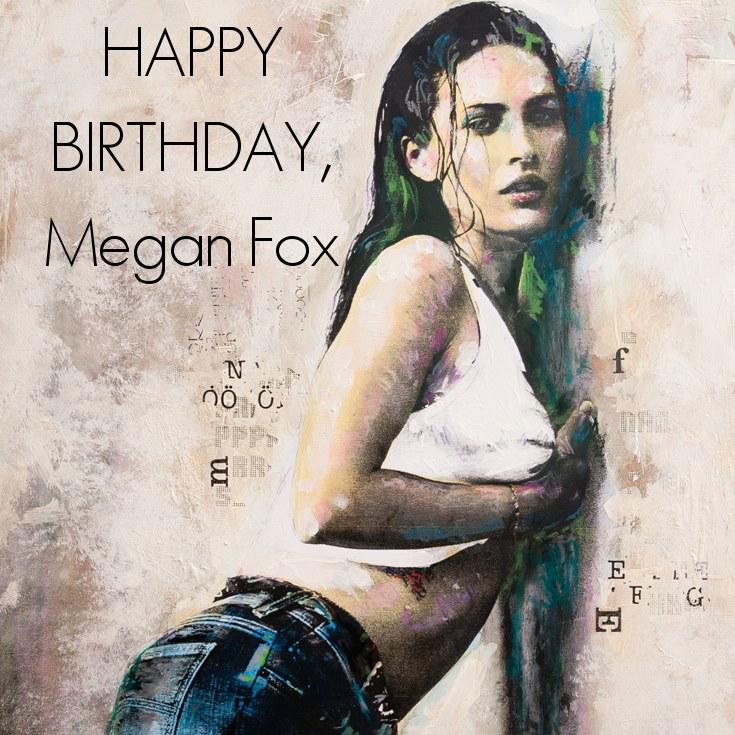 Happy Birthday Megan Fox Artwork © Sid Maurer available on  