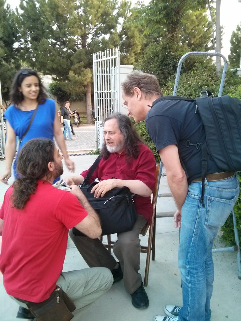 commonsfest's tweet photo. Stallman's talk starting soon at #cf15 @fsf @fsfe @eellak #freesoftware http://t.co/bH1O1Lo5N5
