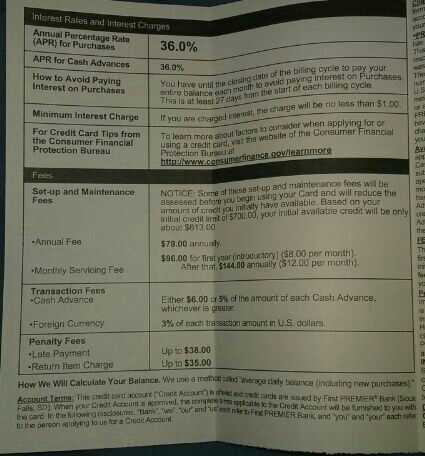 wolfoftheair's tweet photo. This isn't a credit card, it's extortion. It is worse than any contract I've ever seen. #FirstPREMIERBank #Avoid http://t.co/EW3sOlBQoW