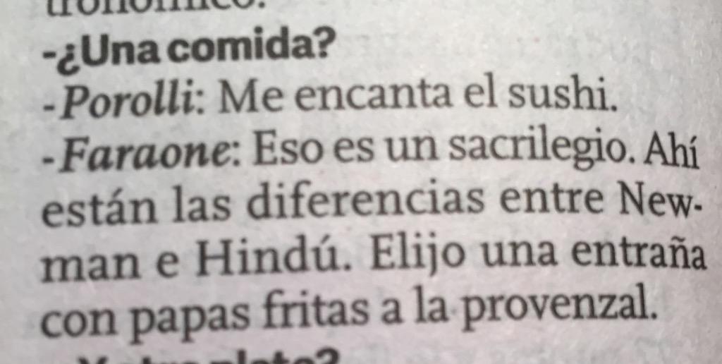 Lo banco al gordo de Hindú carajo. Es el de gris. Miren lo que contesta. Que manga de chetos estos de Newman