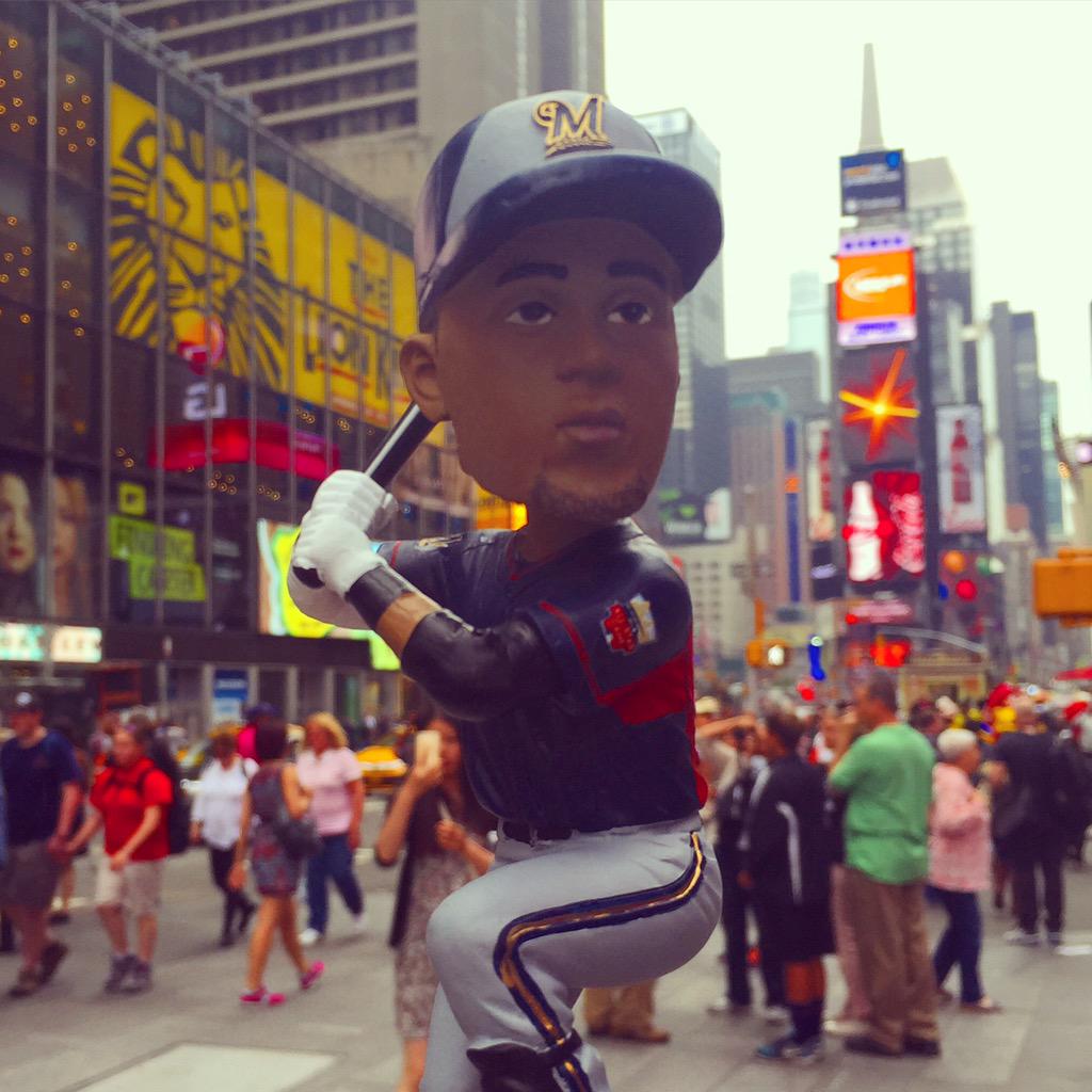 Milwaukee Brewers on Twitter ".C_Gomez27 (the bobble) paid a visit to