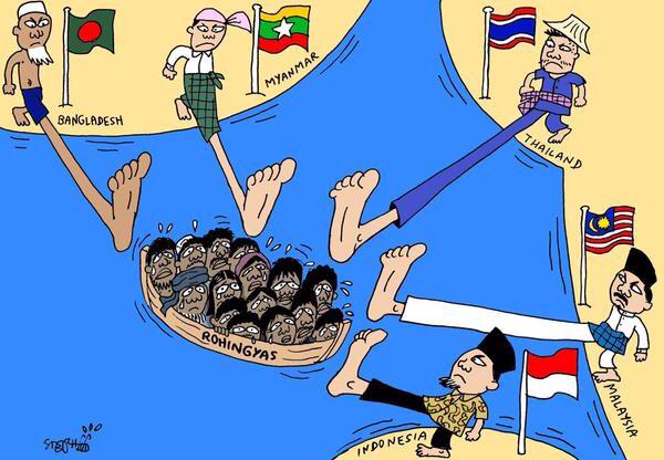 Mu_Ha_Mad's tweet photo. Tu fuis ton ennemi pour te réfugier chez ton frère, mais ce dernier te repousse ! 
Tel est le sort des #Rohingya http://t.co/t06twbFZ1m