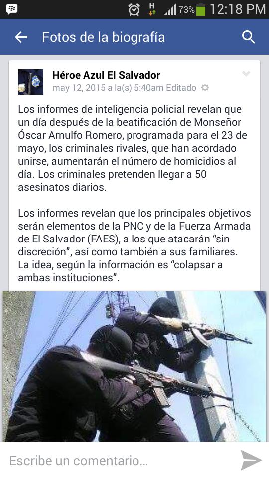 Esto lo escribe la PNC que dirigen ustedes. <a href="/FMLNoficial/">FMLN Oficial</a>
