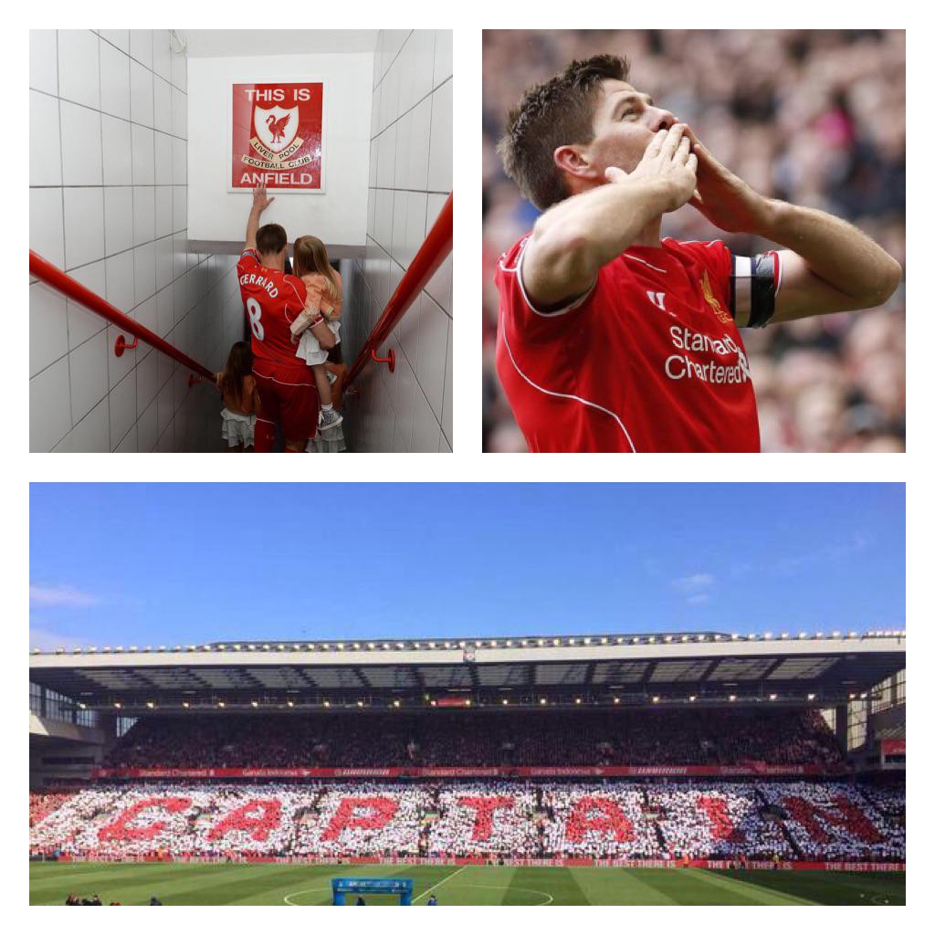 franyeste's tweet photo. Llego a Anfield a los 7 años y se va a los 35 #ThanksStevie #YNWAGerrard #LFC #Legend http://t.co/cpTx8v3LpE