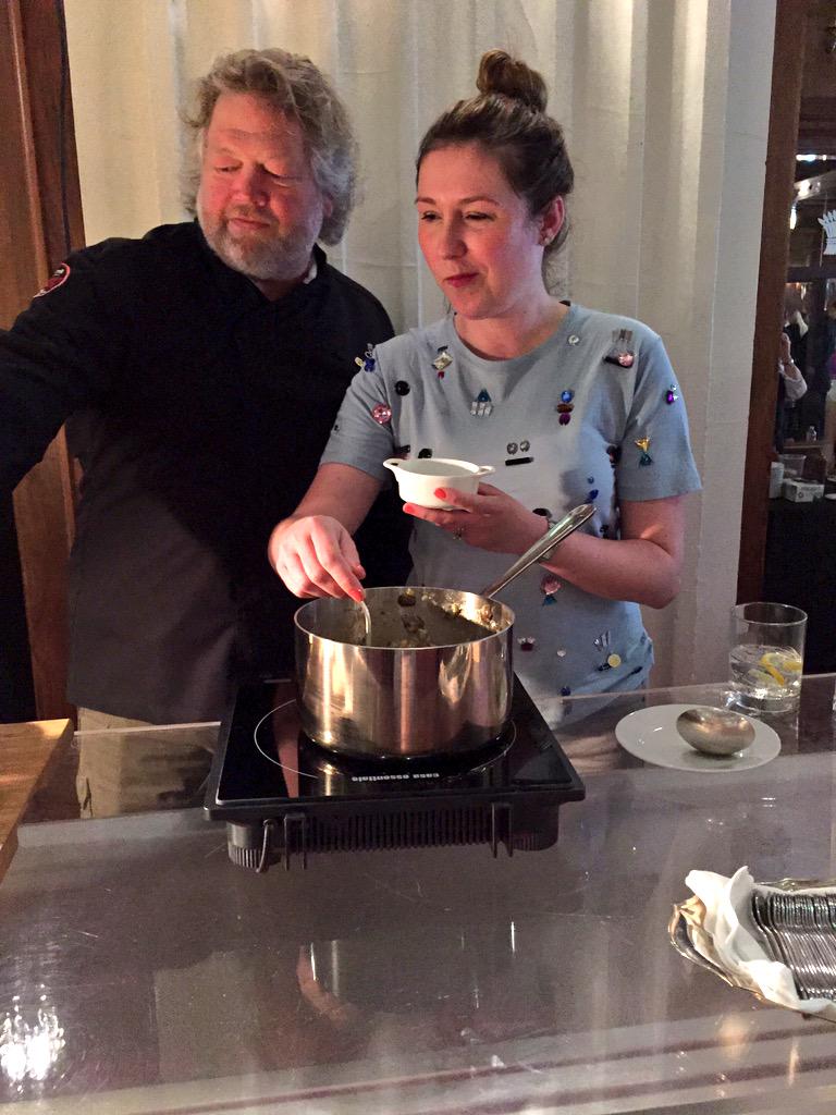 agirlandherfood's tweet image. Helping @TomDouglasCo plate. #priceless Congrats to @Macys @CulinaryCouncil for 125 yrs! #walnutroom #MacysChefs