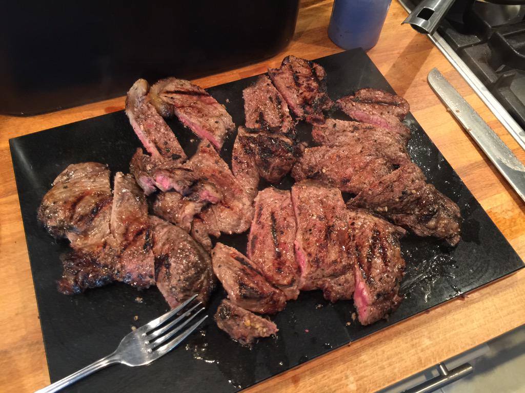 alsmiffy's tweet photo. It's my birthday weekend. Cooking steak http://t.co/QYZjf0WhQb