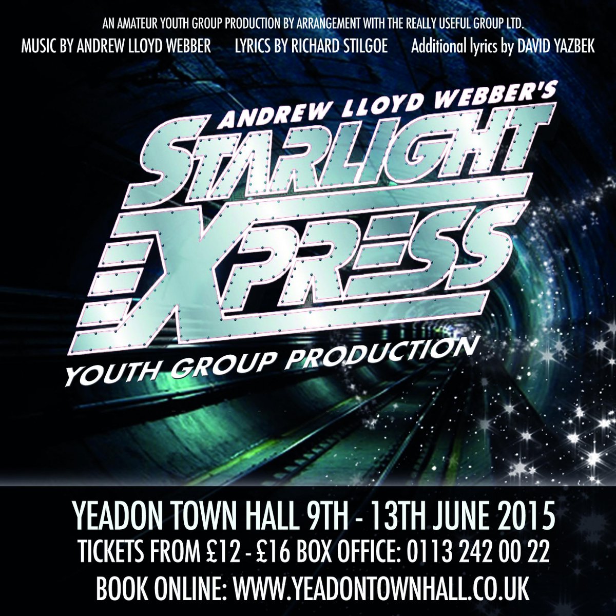 Futurist Productions (@futuristtp) on Twitter photo Starlight Express hits <a href="/YeadonTownHall/">Yeadon Town Hall</a> 9th-13th June! Come and see where the real talent is! #leeds #BGT #BGT2015 Starlight Express hits <a href="/YeadonTownHall/">Yeadon Town Hall</a> 9th-13th June! Come and see where the real talent is! #leeds #BGT #BGT2015