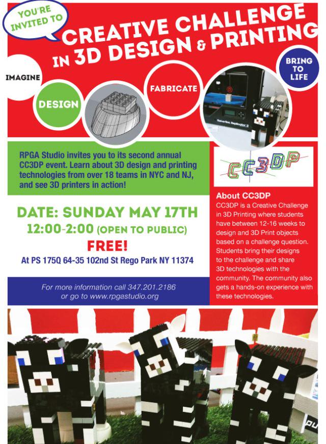 cc3dp's tweet photo. You want to see 3d printing in elementary/middle school education then ps175 is the place to be  at 12:00 http://t.co/RdhiVkUuXY