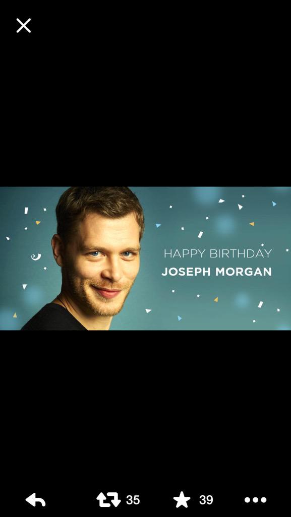 Happy birthday to Joseph Morgan thanks for klaus the amazing character that you made and we love 