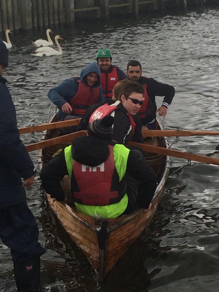 Dave, Shane, Callum, Nathan, Will & Dan finishing the boat race!Well done! #N07js #groceryaid #boatrace #sainsburys