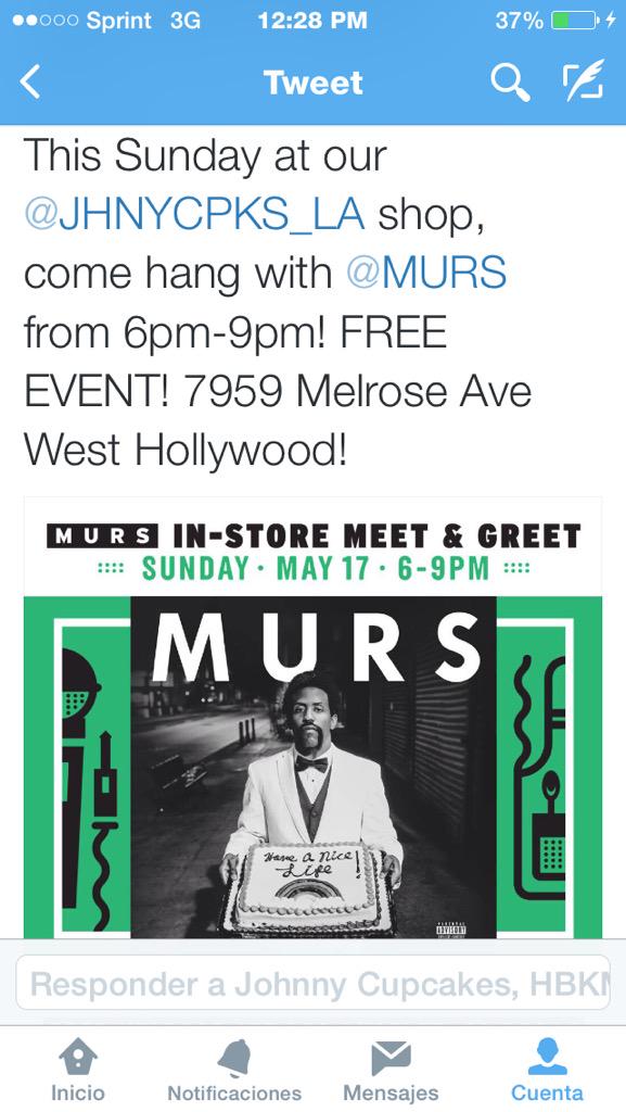 hur_john's tweet photo. My Hollywood Fam come through for my main man @murs tomorrow's CD signing and Meet/Greet. What and opportunity! #Murs http://t.co/MZiJidCL6F