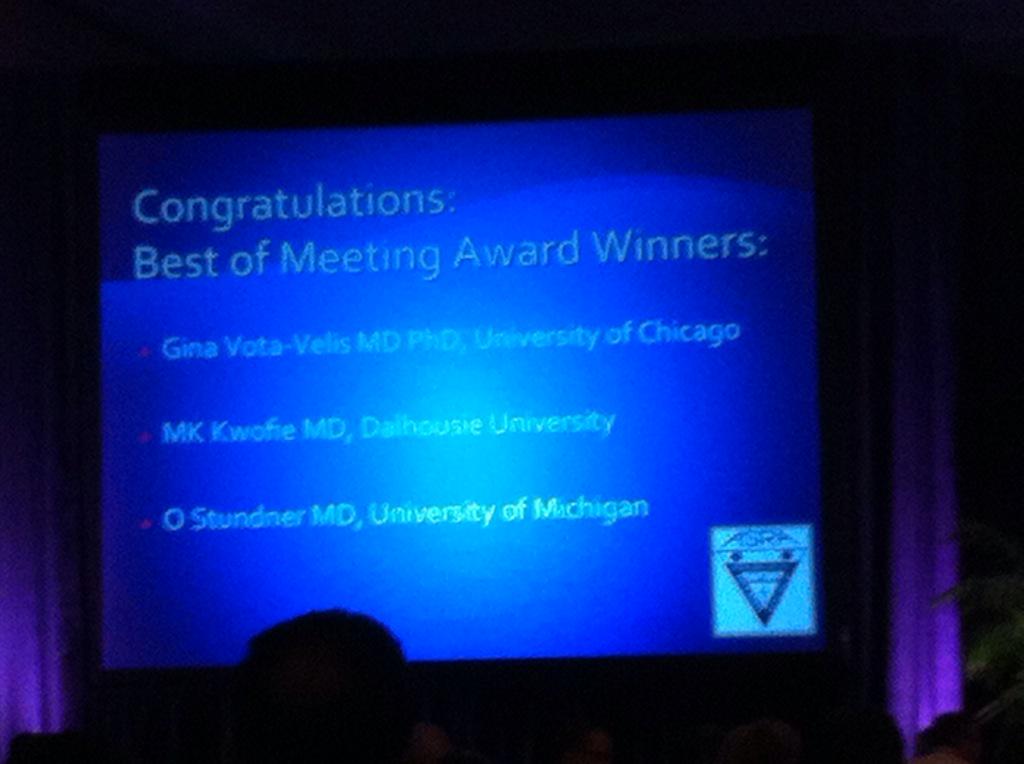ChrisPrabhakar's tweet photo. @mkwesikwofie presenting award-winning abstract from #dalanesthesia. #ASRASpring2015 http://t.co/AAbc0Kc4Pn