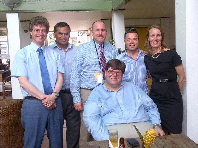 With int'l election observers for Guyana's elections post-swearing in of new President. Still standing (barely).