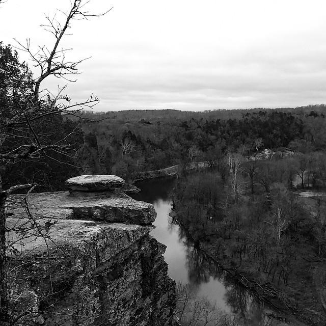 WhitneyBoland's tweet photo. View of the winding Harpeth River below the "Narrows". Here the river, in a five-mile bend, curves back within 200 … http://t.co/9pU1f5Jm3l