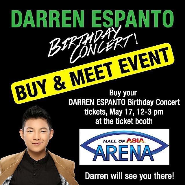 TheVoiceKidsPH's tweet photo. #Repost astroplus1 ・・・ THIS IS TODAY, #DARRENATICS! 
Exclusive to ticket buyers TODAY - only at the venue! Buy your… http://t.co/e8JX8Ifrmy